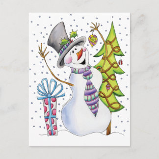 Carte Postale Bonhomme de neige