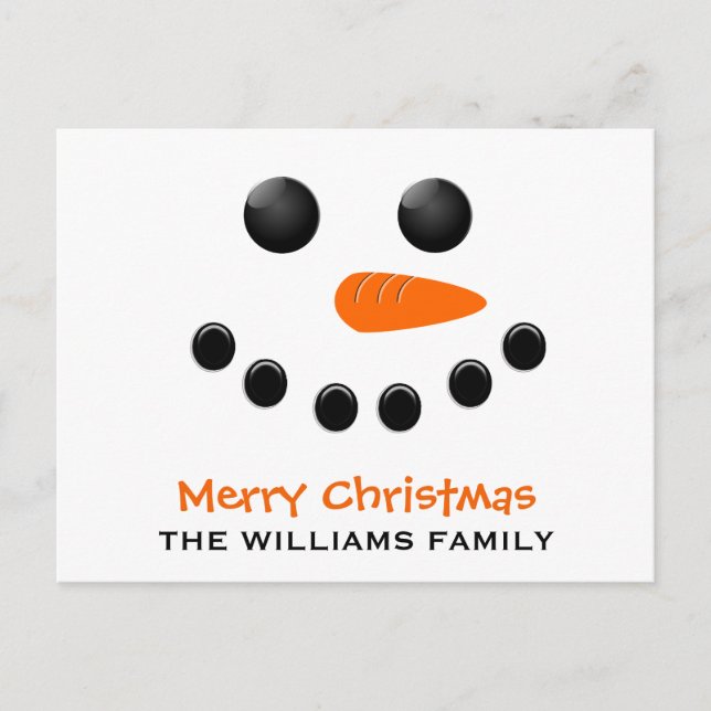 Carte Postale Bonhomme de neige (Devant)