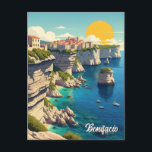 Carte Postale Bonifacio Corse France Voyage<br><div class="desc">Bonifacio, perchée de manière spectaculaire sur la pointe sud de la Corse, est l'une des villes les plus remarquables et historiques de l'île. Construite au sommet de falaises calcaires qui plongent dans la Méditerranée, la vieille ville de Bonifacio offre des vues imprenables, des ruelles médiévales étroites et une architecture ancienne...</div>