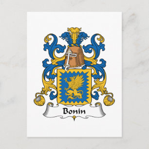 Carte Postale Bonin Family Crest