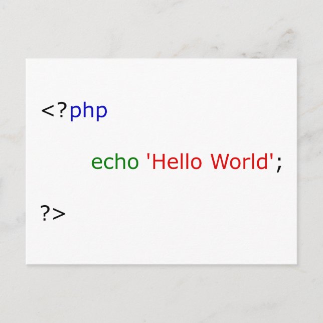 Carte Postale bonjour (Devant)