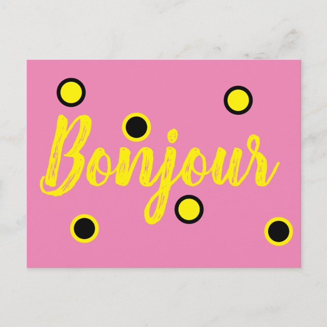 Carte Postale Bonjour (Devant)