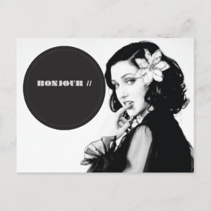 Carte postale Bonjour