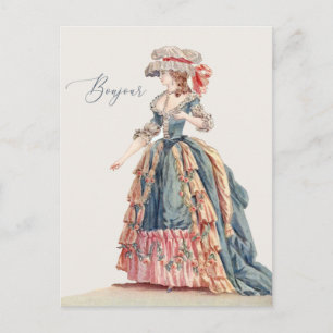 Carte Postale Bonjour Ami Marie Antoinette Salutation