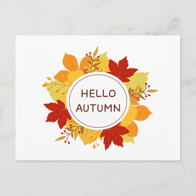 Carte Postale bonjour automne (Devant)