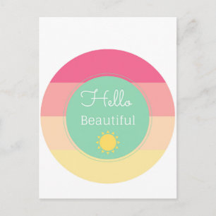Carte Postale Bonjour belle