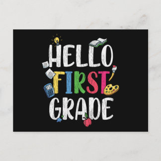 Carte Postale Bonjour Cadeau pour la classe de CP pour enfants