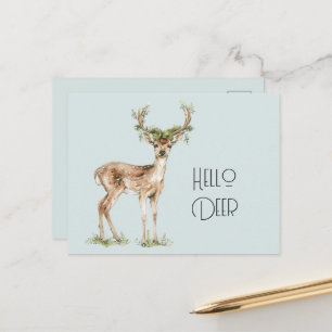 Carte Postale Bonjour Cerf