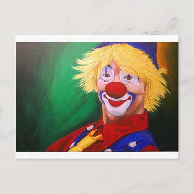 Carte Postale Bonjour Clown (Devant)