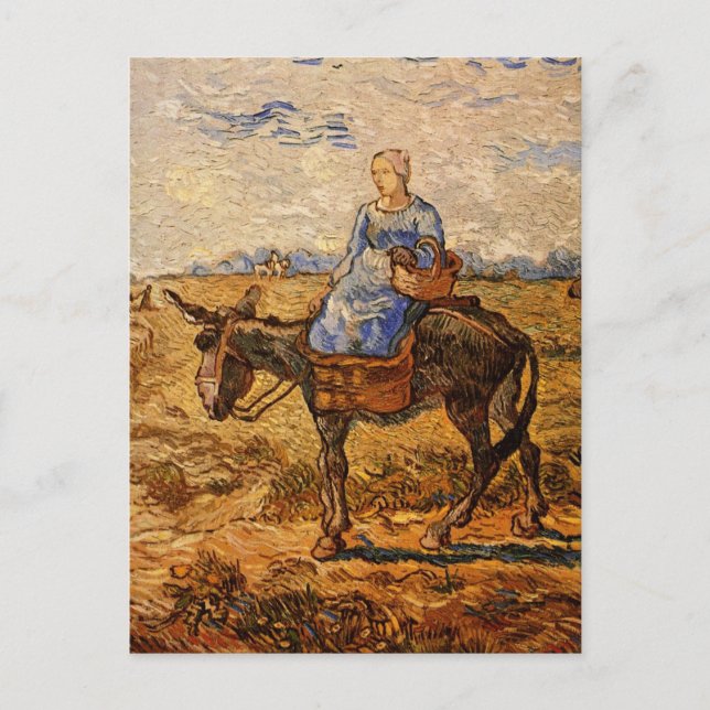 Carte Postale Bonjour, Couple paysan par Vincent van Gogh (Devant)