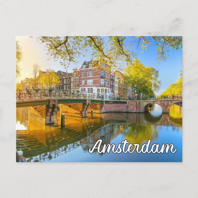 Carte Postale Bonjour D'Amsterdam, Pays-Bas (Devant)