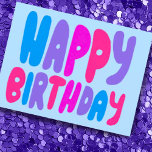 Carte Postale BONJOUR D'ANNIVERSAIRE Colorful Bubble Lettres Ann<br><div class="desc">Carte faite à la main pour vous ! Customisez avec votre propre texte ou modifiez les couleurs. Consultez ma boutique pour plus de couleurs et de dessins ou faites-moi savoir si vous voulez quelque chose de personnalisé!</div>