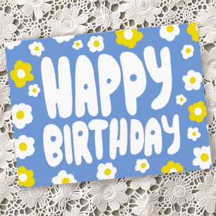 Carte Postale BONJOUR D'ANNIVERSAIRE Super Daisies Anniversaire
