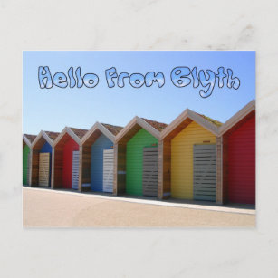 Carte Postale Bonjour de Blyth Northumberland Beach huttes