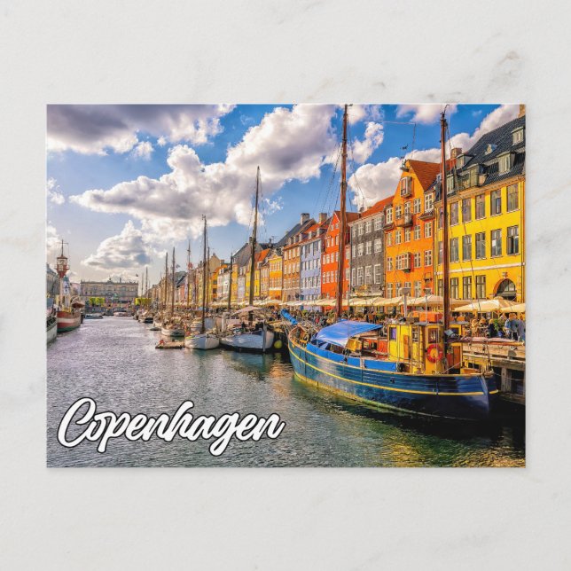Carte Postale Bonjour De Copenhague, Danemark (Devant)