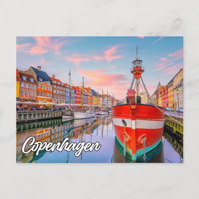 Carte Postale Bonjour De Copenhague, Danemark (Devant)
