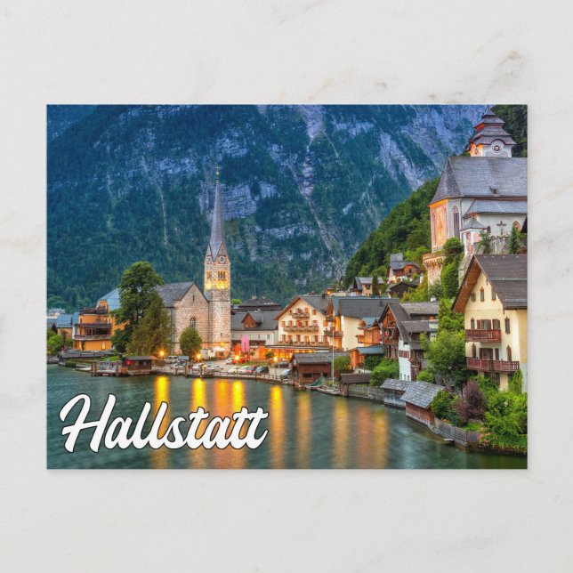 Carte Postale Bonjour De Hallstatt, Autriche (Devant)