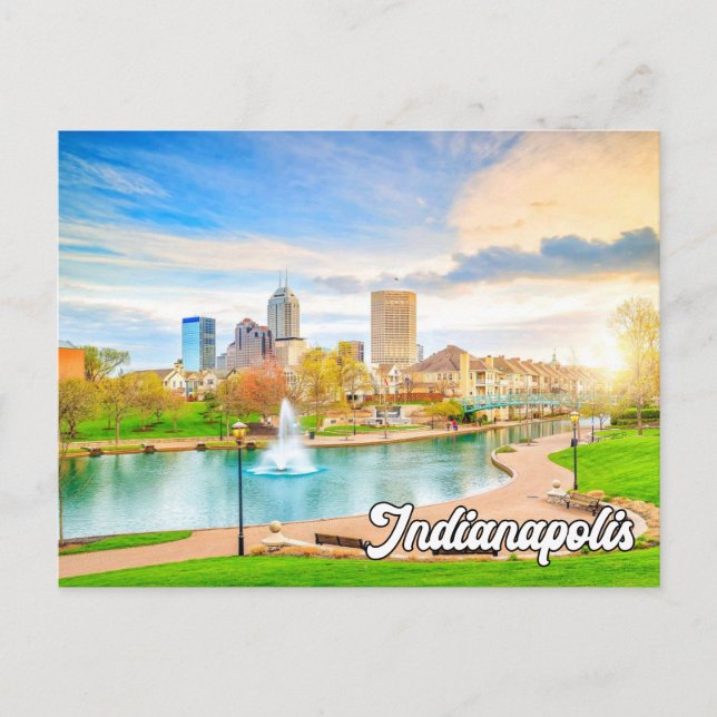 Carte Postale Bonjour de la belle Indianapolis, Indiana, États-U (Devant)