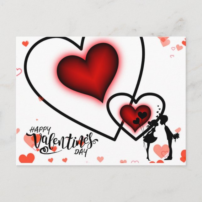 Carte Postale Bonjour de la Saint-Valentin (Devant)