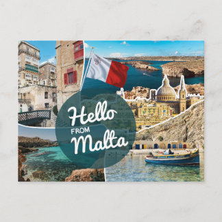 Carte Postale Bonjour de Malte
