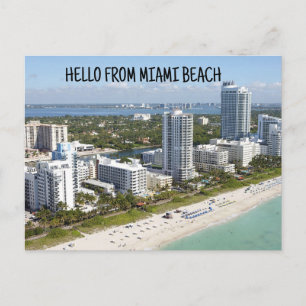CARTE POSTALE BONJOUR DE MIAMI BEACH FLORIDA POSTCARD POSTCARD