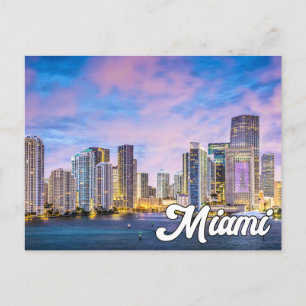 Carte Postale Bonjour De Miami, Floride, États-Unis