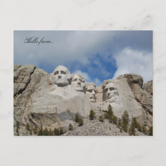 Carte Postale Bonjour de... Mont Rushmore