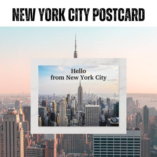 Carte Postale Bonjour de New York City (NYC Postcard Template)
