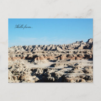Carte Postale Bonjour de... Parc national des Badlands