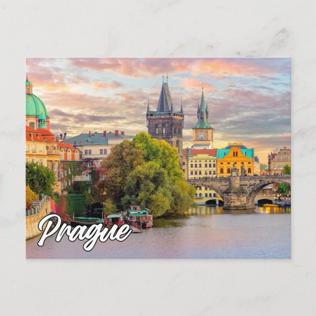 Carte Postale Bonjour De Prague, République Tchèque (Devant)