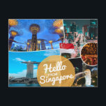 Carte Postale Bonjour de Singapour<br><div class="desc">Bonjour de Singapour carte postale J'ai beaucoup d'autres cartes postales comme celle-ci dans mon magasin :)</div>