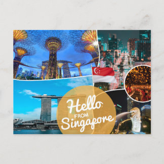 Carte Postale Bonjour de Singapour