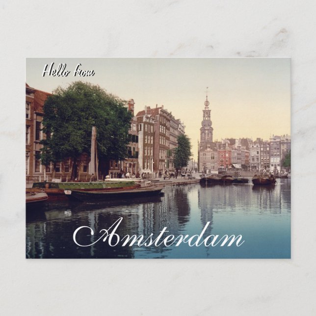Carte Postale Bonjour depuis Amsterdam Postcard (Devant)