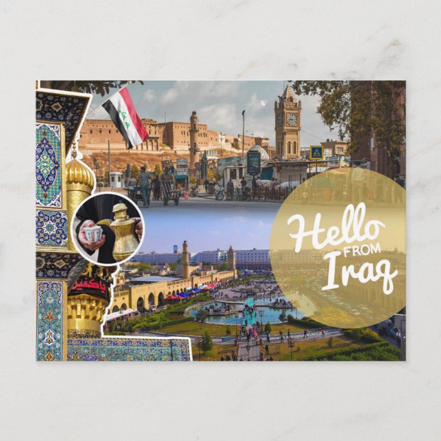 Carte Postale Bonjour depuis l'Irak (Devant)