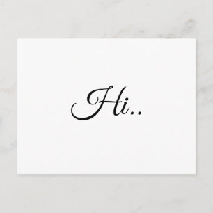 Carte Postale Bonjour design de script minimaliste crème ivoire