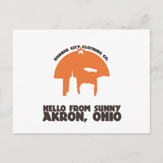 Carte Postale Bonjour du ` ensoleillé d'Akron Ohio