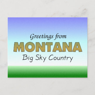 Carte Postale Bonjour du Montana