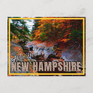 Carte Postale Bonjour du New Hampshire Sculptured Rocks en autom