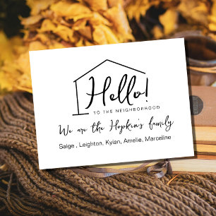 Carte Postale Bonjour, Editable Nous sommes nouveaux à la Postc 