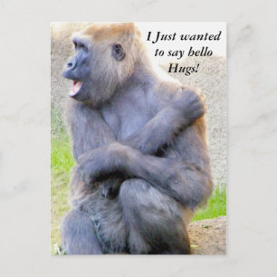 Carte Postale Bonjour Hug_