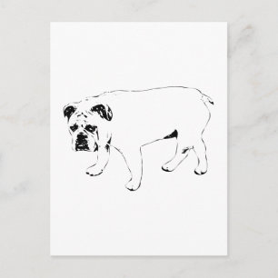 Carte Postale Bonjour l'ami, courrier Bulldog