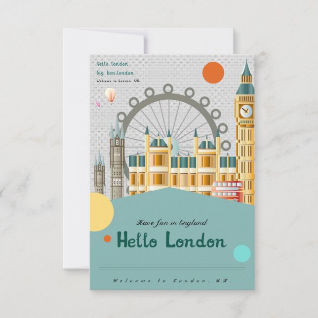 Carte postale Bonjour Londres Holiday & Seasons (Devant)
