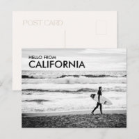 Bonjour moderne en noir et blanc de la plage calif