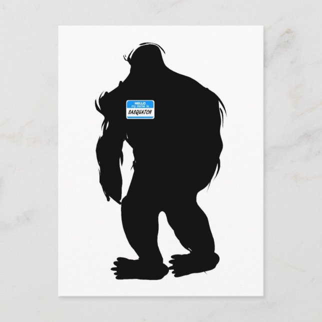 Carte Postale Bonjour, Mon Nom Est Sasquatch (Devant)