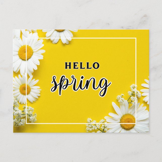 Carte Postale Bonjour printemps  (Devant)