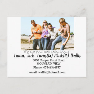 Carte Postale Bonjour rencontrer les voisins avec la photo de fa