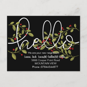 Carte Postale Bonjour rencontrer les voisins hiver automne