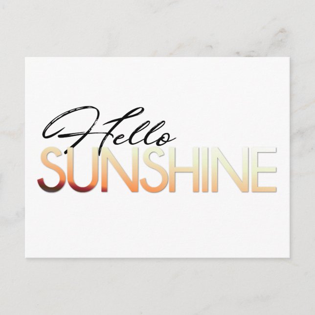 Carte postale Bonjour Soleil (Devant)