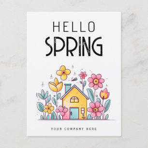 Carte Postale Bonjour Spring Immobilier Agriculture