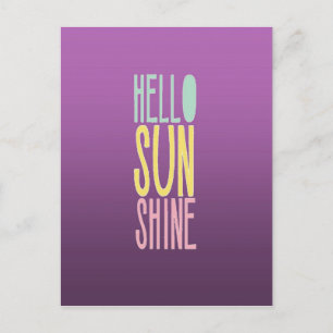 Carte Postale Bonjour Sunshine